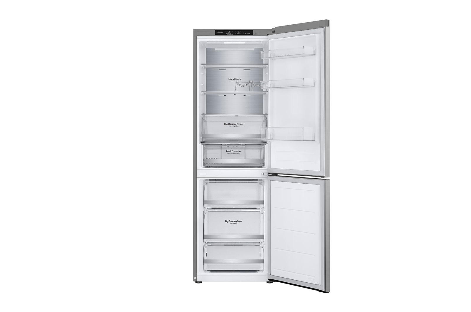 LG 344L Koelkast en vriezer GBV5140DPY Silver | DoorCooling+™ | FRESHConverter™ | Moist Balance Crisper™ | LG NL, GBV5140DPY