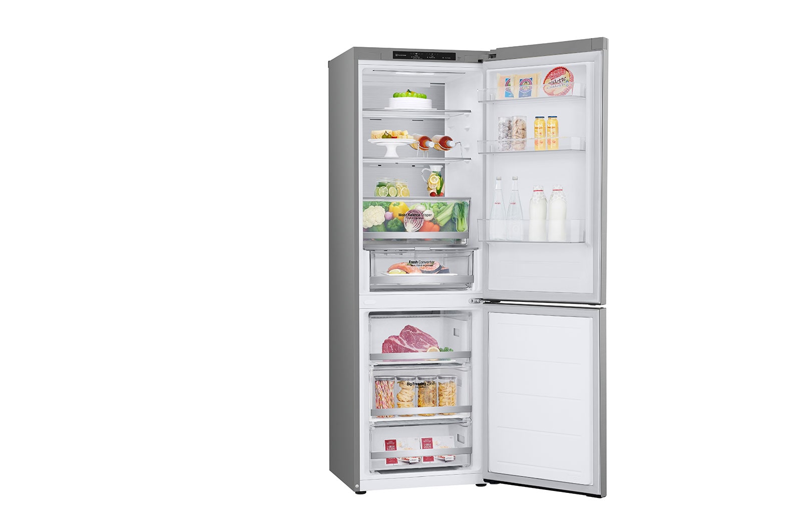 LG 344L Koelkast en vriezer GBV5140DPY Silver | DoorCooling+™ | FRESHConverter™ | Moist Balance Crisper™ | LG NL, GBV5140DPY