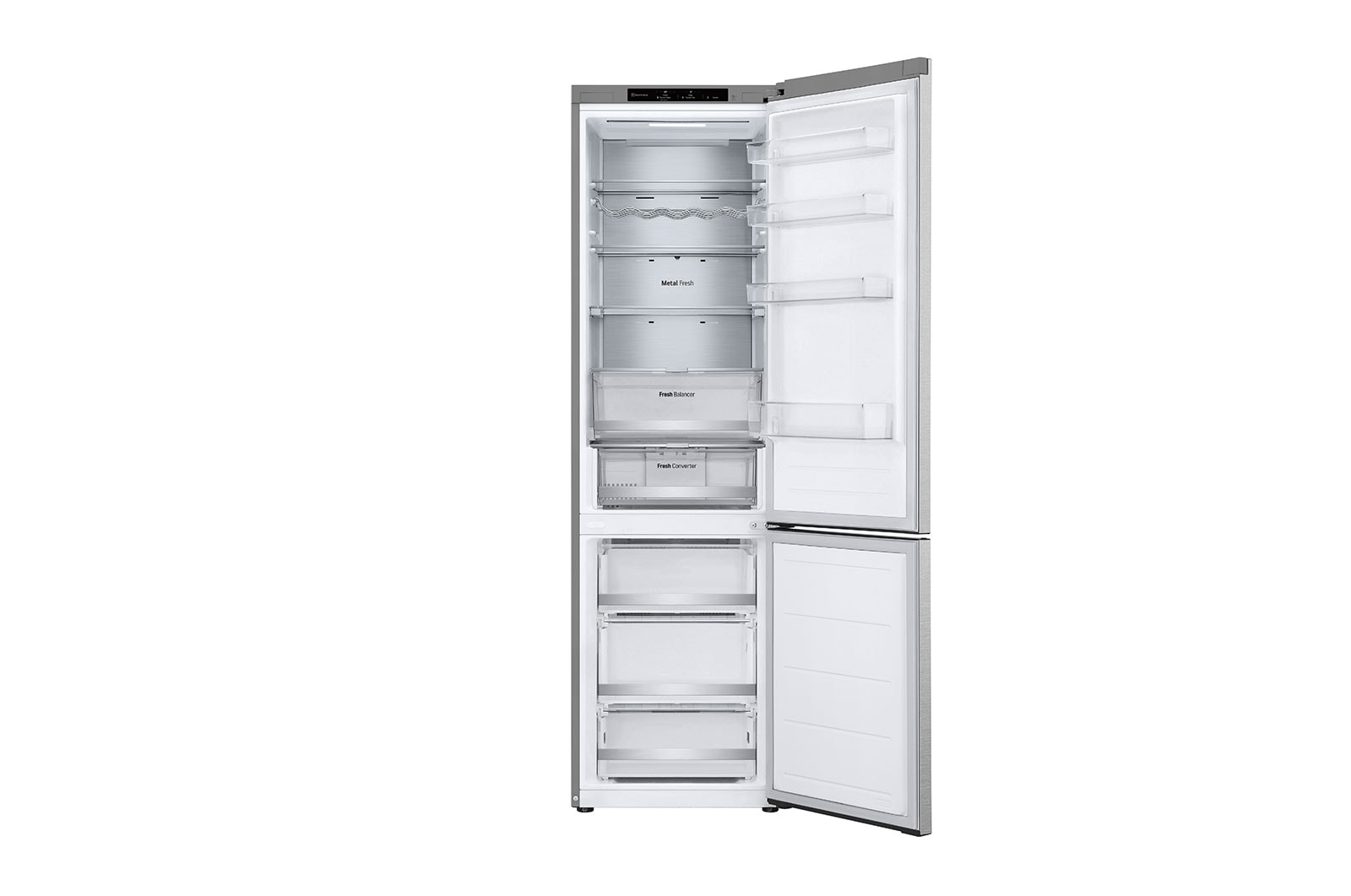 LG 387L Koel-vries combinatie GBV7280AMB Silver | DoorCooling+™ | FRESHConverter™ | FRESHBalancer™ | LG NL, GBV7280AMB