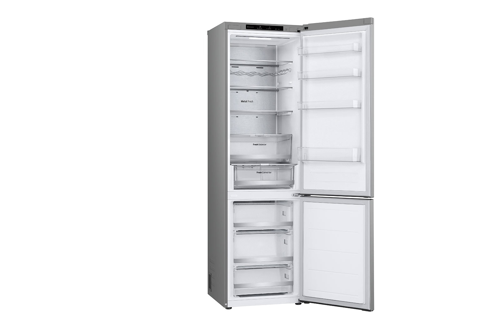 LG 387L Koelkast en vriezer Zilver | DoorCooling+™ | FRESHConverter™ | Smart Inverter Compressor™, GBV7280BPY