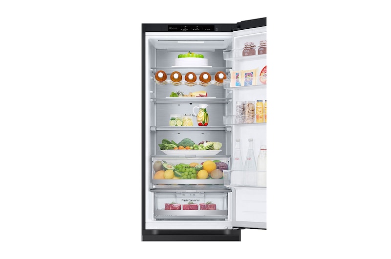 LG 387L Koel-vriescombinatie Zwart | DoorCooling+™ | FRESHConverter™ | Smart Inverter Compressor™, GBV7280CEV