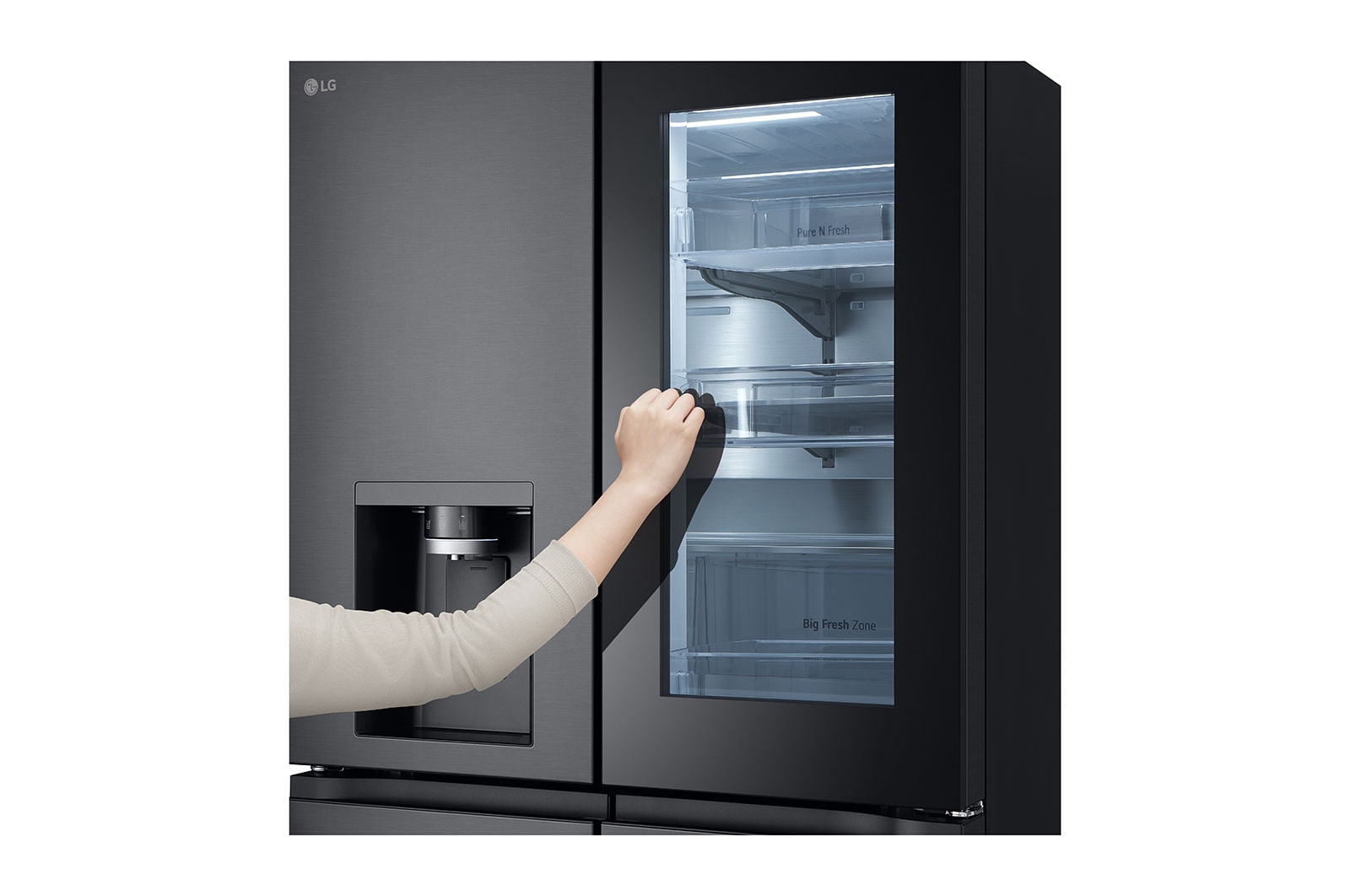 LG 638L Amerikaanse koelkast GMG960EVEE Zwart | InstaView™ | DoorCooling+™ | Craft Ice™ | LG NL , GMG960EVEE