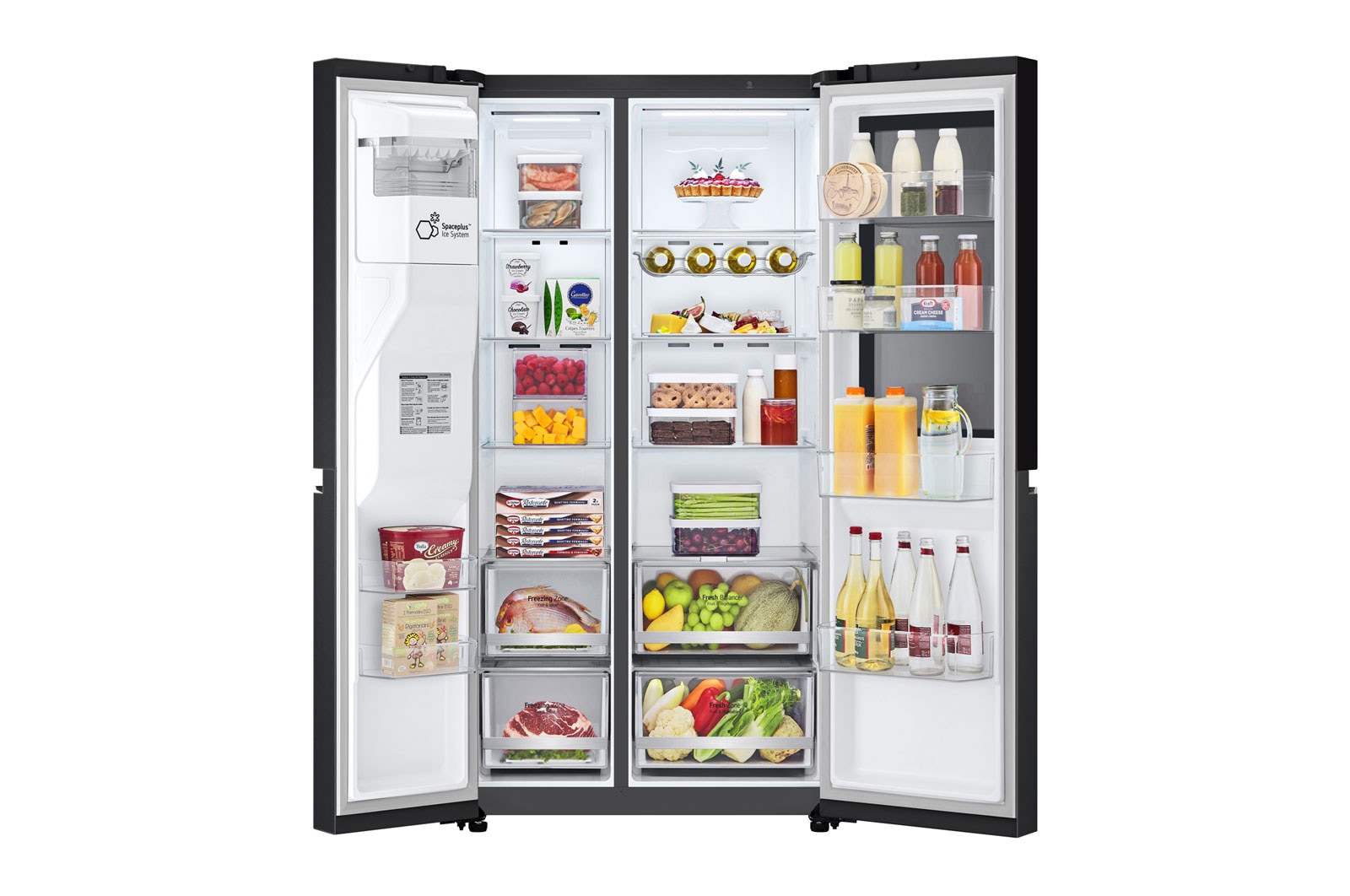 LG 635L Amerikaanse koelkast Zwart| InstaView™ | Multi-Air Flow | DoorCooling+™ | LG NL, GSGV80EPLD