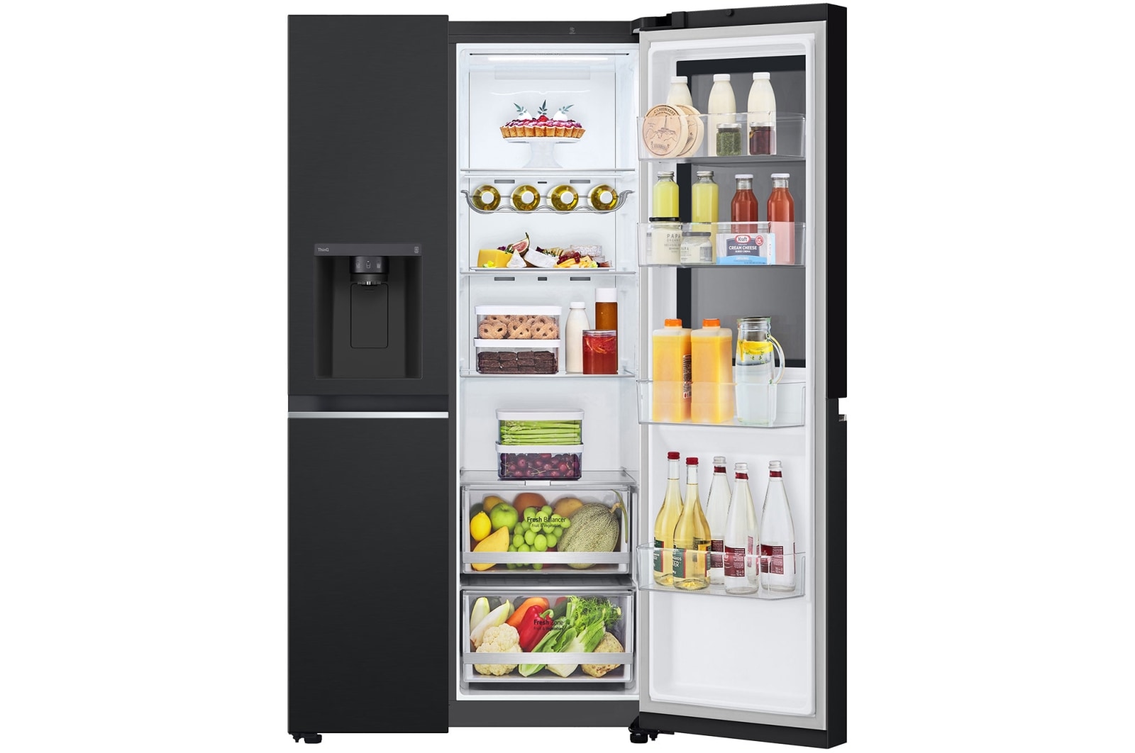 LG 628L Amerikaanse koelkast Zwart | InstaView™ | ThinQ™ | DoorCooling+™, GSGV80EPLD