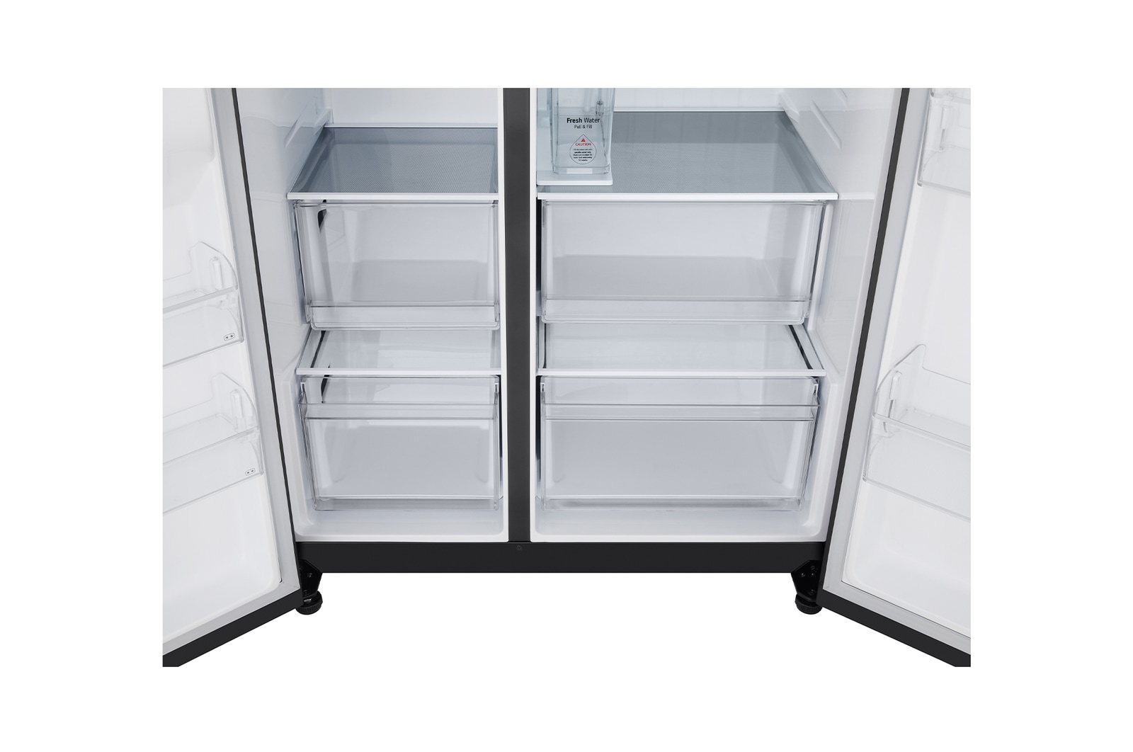 LG 641L Amerikaanse koelkast Zwart | ThinQ™ | Uvnano™ | FRESH Converter™, GSLC41EPPE