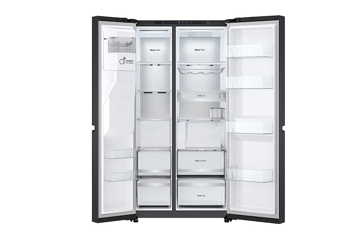 LG 628L Amerikaanse koelkast Zwart | UVnano™ | DoorCooling+™ | LinearCooling™ | LG NL, GSLE91EVAC