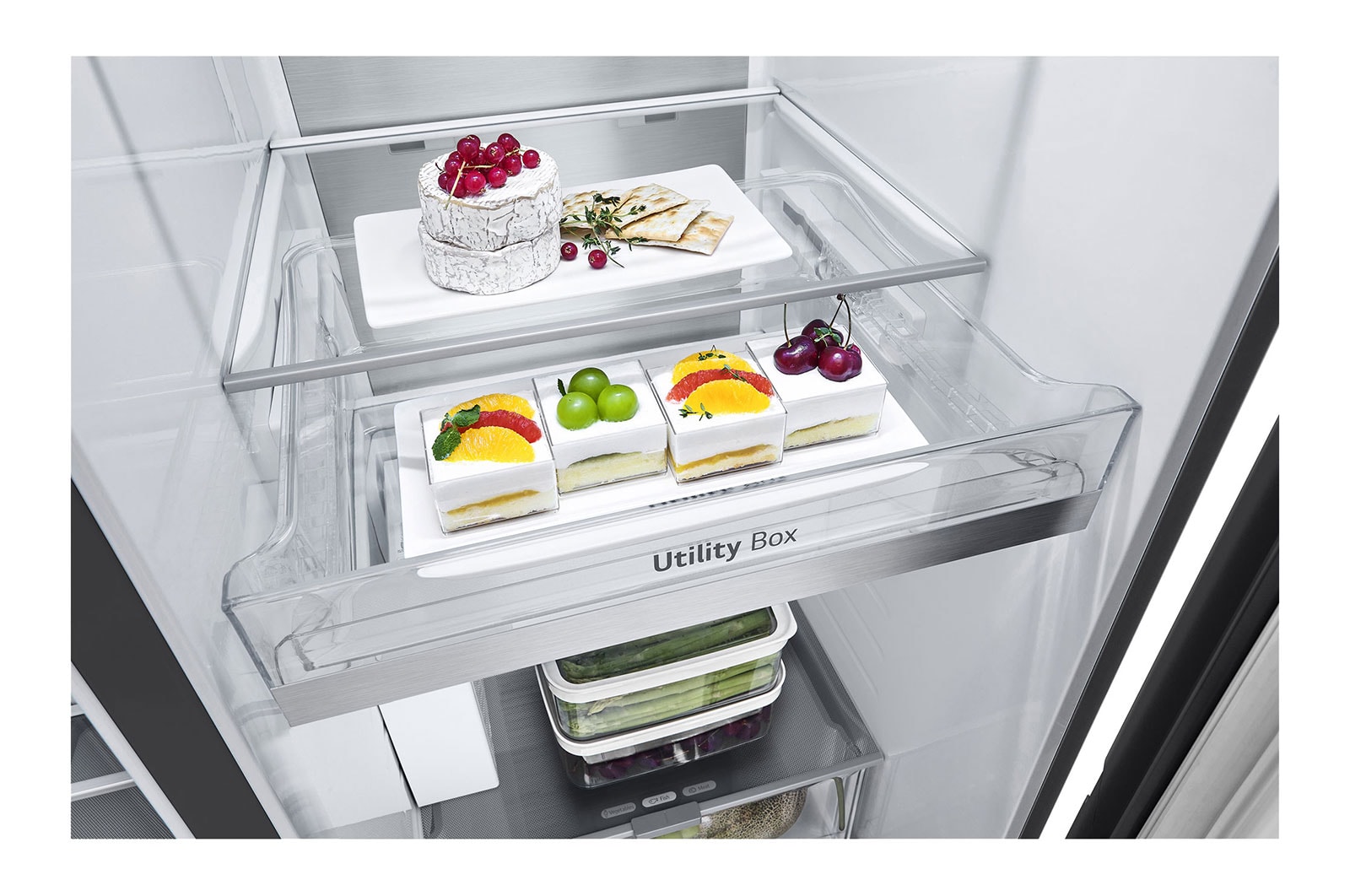 LG 628L Amerikaanse koelkast Zwart | ThinQ™ | Uvnano™ | FRESH Converter™, GSLE91EVAC
