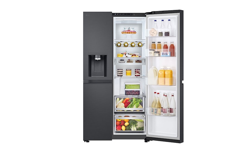 LG 628L Amerikaanse koelkast Zwart | ThinQ™ | Uvnano™ | FRESH Converter™, GSLE91EVAC