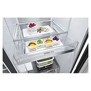 LG 628L Amerikaanse koelkast Zwart | ThinQ™ | Uvnano™ | FRESH Converter™, GSLE91EVAC