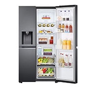 LG 635L inhoud | DoorCooling+™ | Water- en ijsdispenser | Total No Frost | Inverter Linear Compressor, GSLV70MCTE