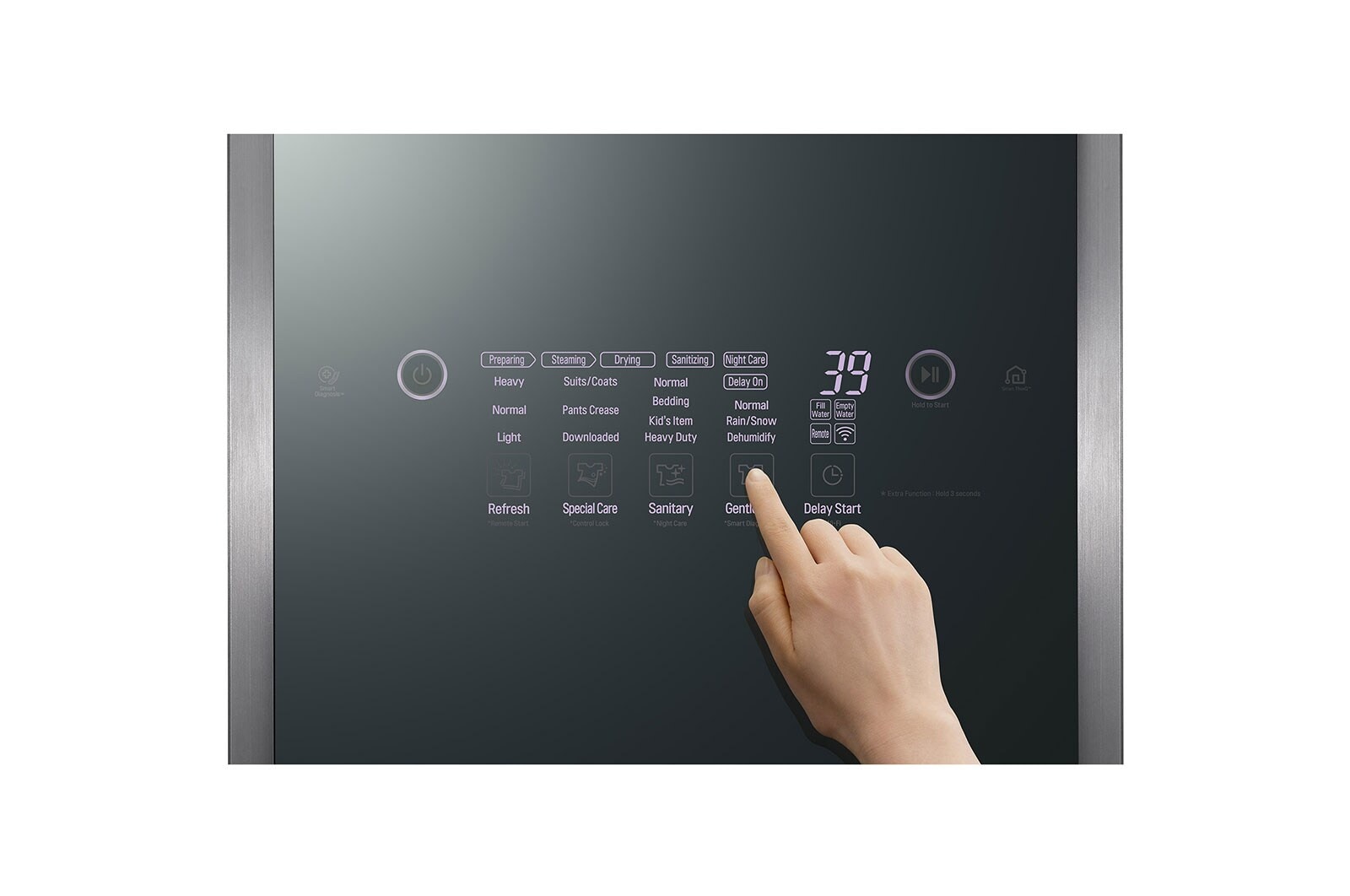 LG 185cm Styler Stoomkast met spiegeldeur | Inverter Warmtepomp Compressor® | ThinQ™, S3MFC