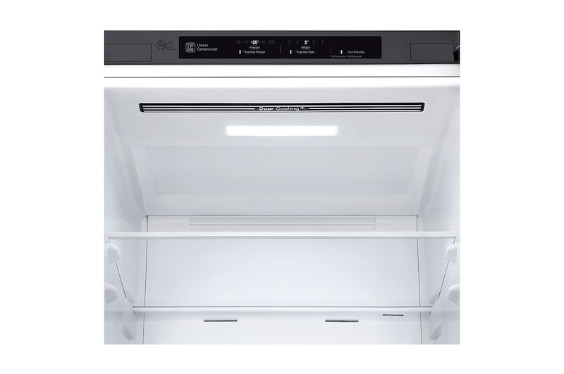LG Altijd zuinig | D | Door Cooling+ | 341L inhoud | Total no frost | Inverter Linear Compressor| Groter koel & vriesvak | 36dB – Stilste koelkast, GBB61PZGFN