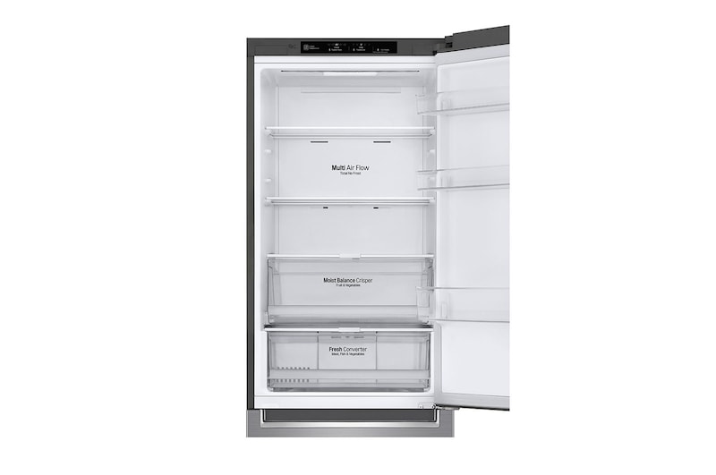 LG Altijd zuinig | D | Door Cooling+ | 341L inhoud | Total no frost | Inverter Linear Compressor| Groter koel & vriesvak | 36dB – Stilste koelkast, GBB61PZGFN