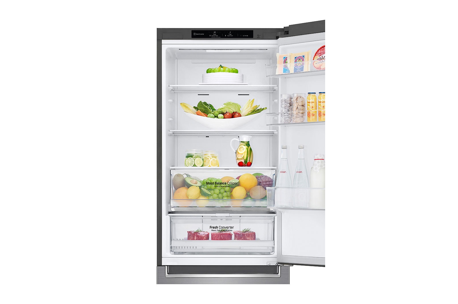 LG Door Cooling+ - Door en door koel | 341L inhoud | Moist Balance Crisper | Smart Inverter Compressor, GBB61PZGGN
