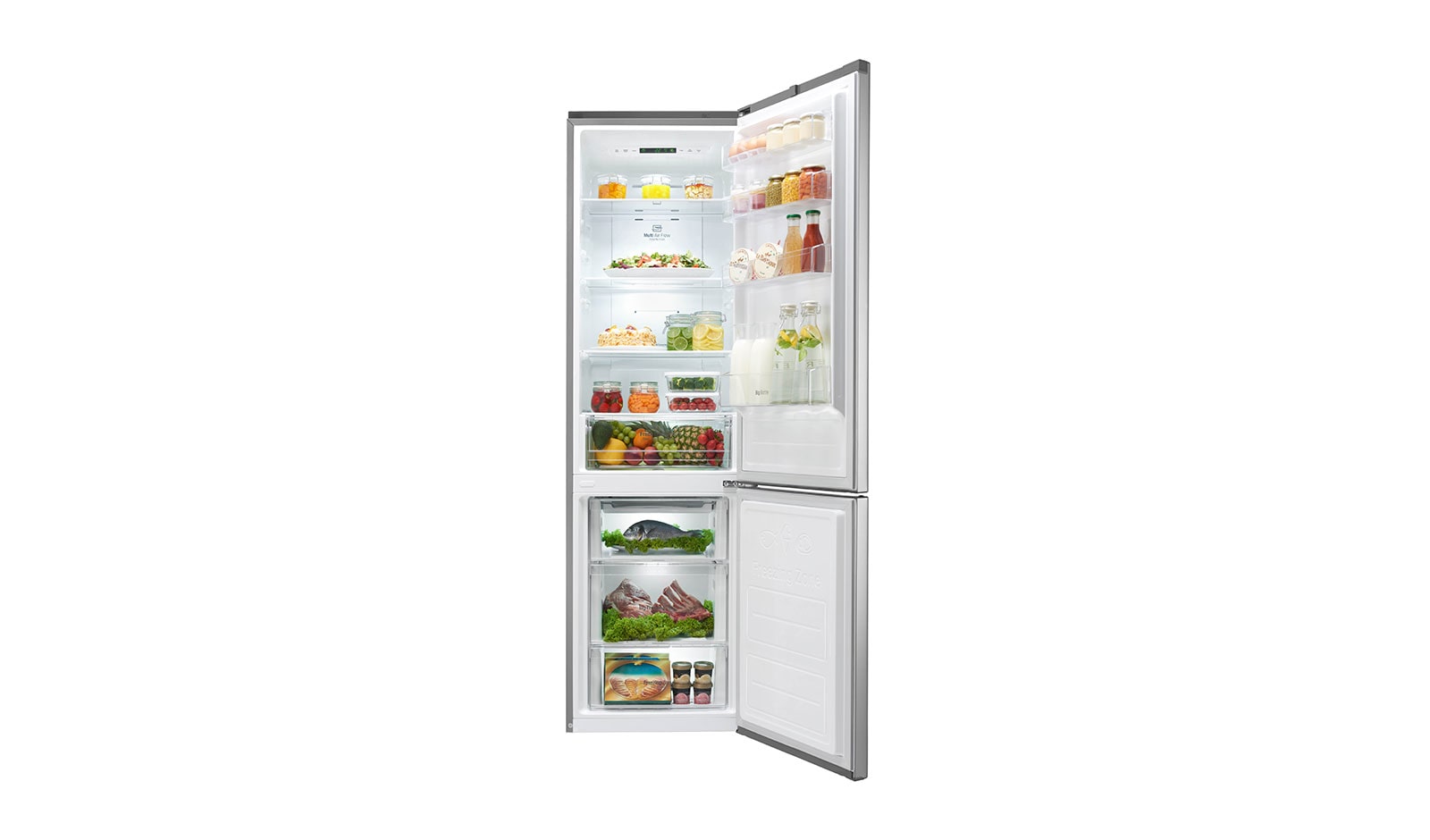 LG Altijd zuinig | Multi-Air Flow | Total no frost | Linear compressor | FRESH Converter | Groter vriesvak, GBP20PZCFS