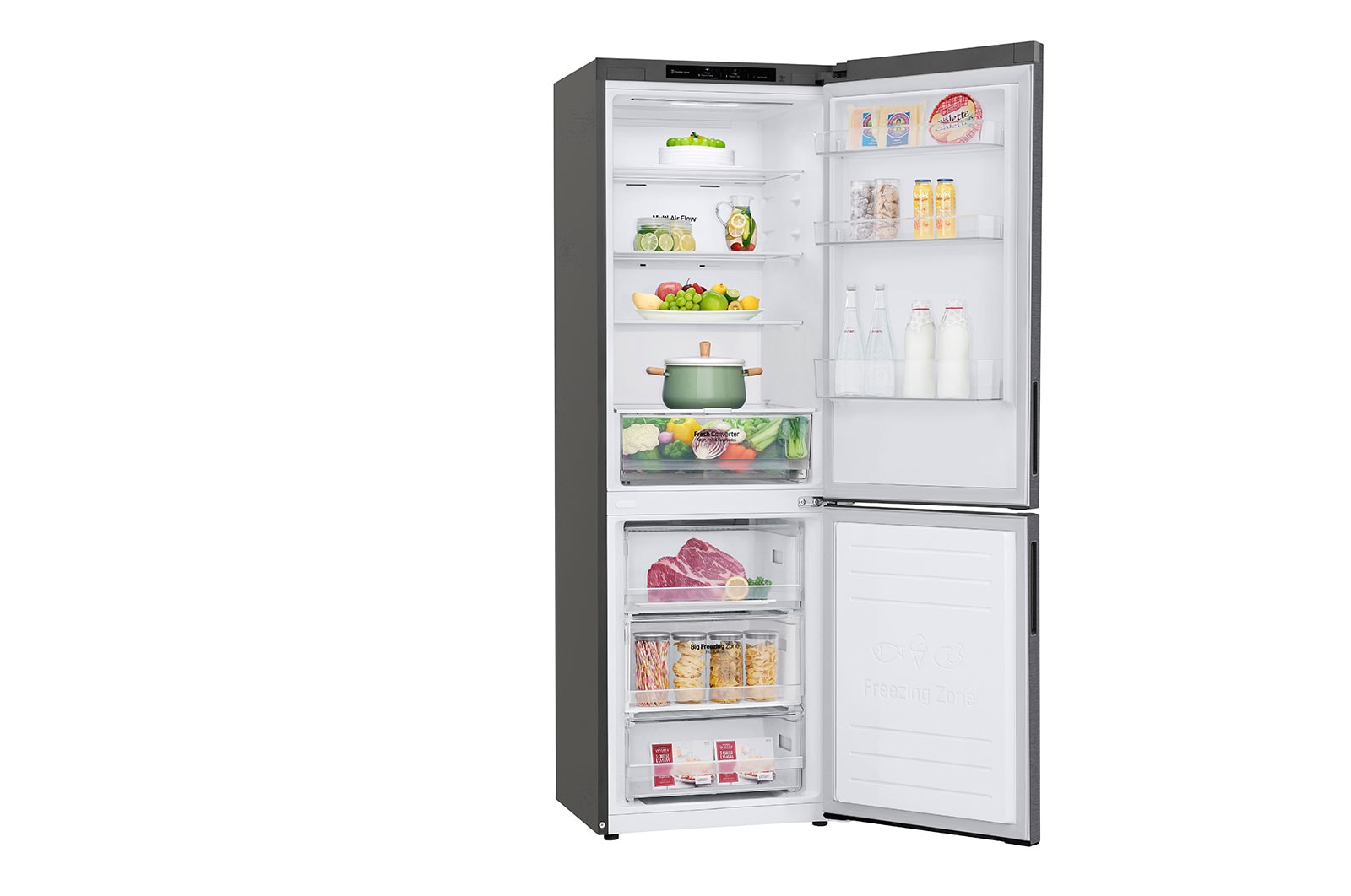 LG Door Cooling+ - Door en door koel | 341L inhoud | Smart Inverter Compressor, GBP61DSPGC