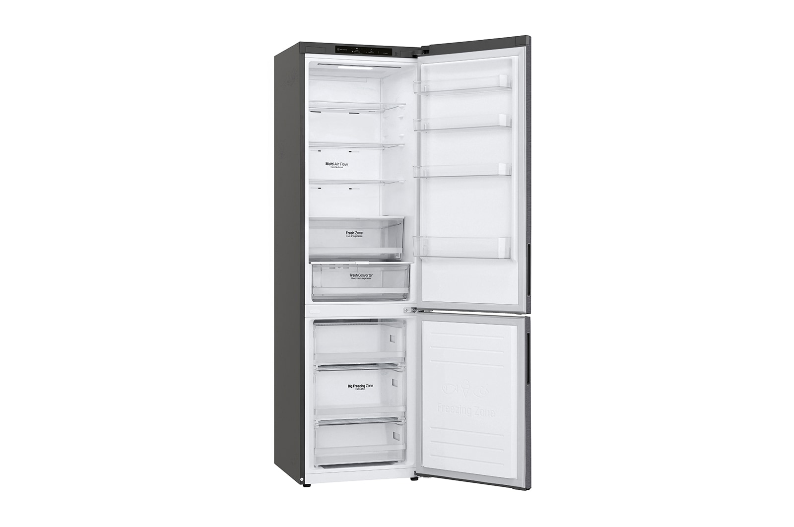 LG DoorCooling+™ | 384L inhoud | Total No Frost | Fresh Converter™ | Smart Inverter Compressor, GBP62DSNCC1