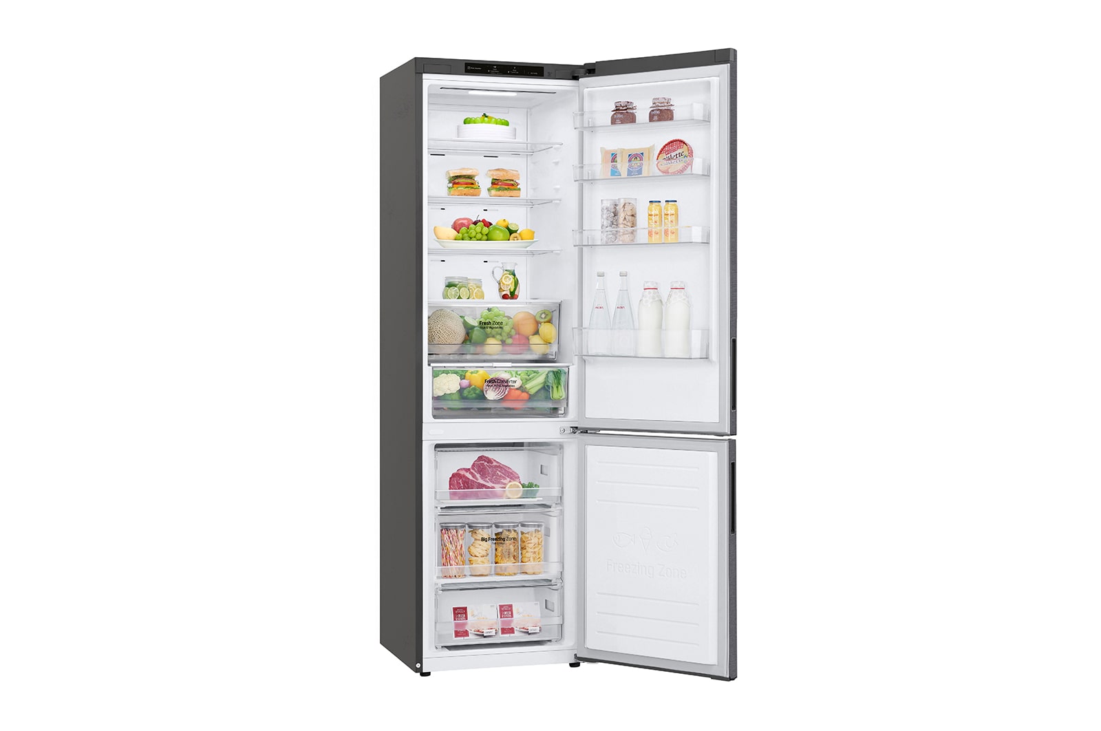 LG DoorCooling+™ | 384L inhoud | Total No Frost | Fresh Converter™ | Smart Inverter Compressor, GBP62DSNCC1
