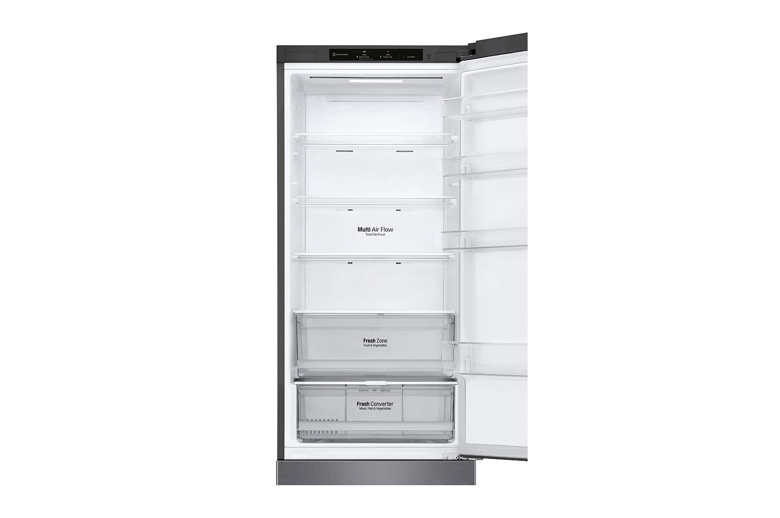 LG DoorCooling+™ | 384L inhoud | Total No Frost | Fresh Converter™ | Smart Inverter Compressor, GBP62DSNCC1