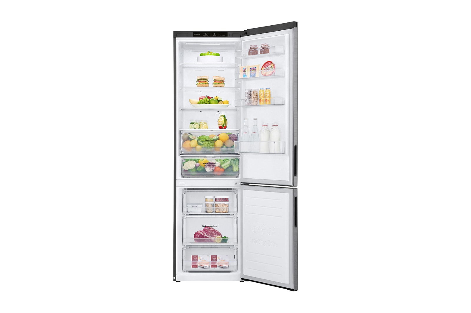 LG DoorCooling+™ | 384L inhoud | Total No Frost | Fresh Converter™ | Inverter Linear Compressor, GBP62PZNBC