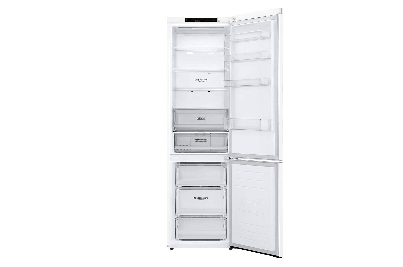 LG Door Cooling+ - Door en door koel | 384L inhoud | Smart Inverter Compressor, GBP62SWNGN