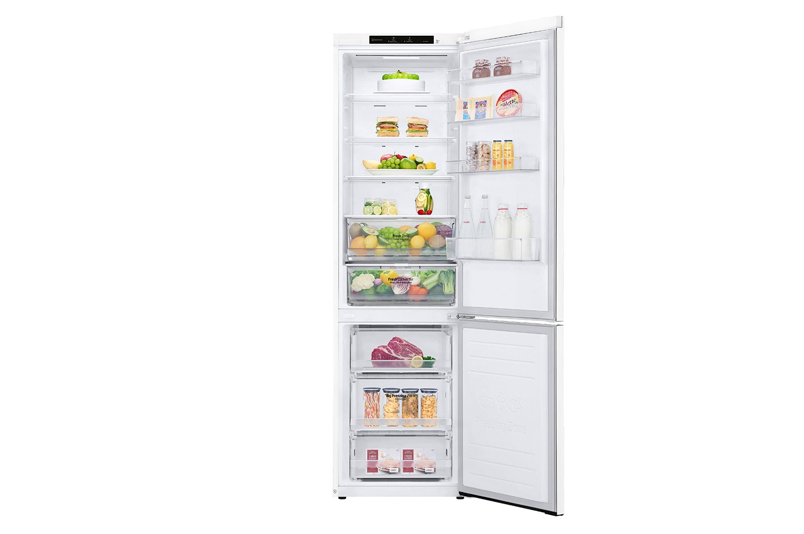 LG Door Cooling+ - Door en door koel | 384L inhoud | Smart Inverter Compressor, GBP62SWNGN