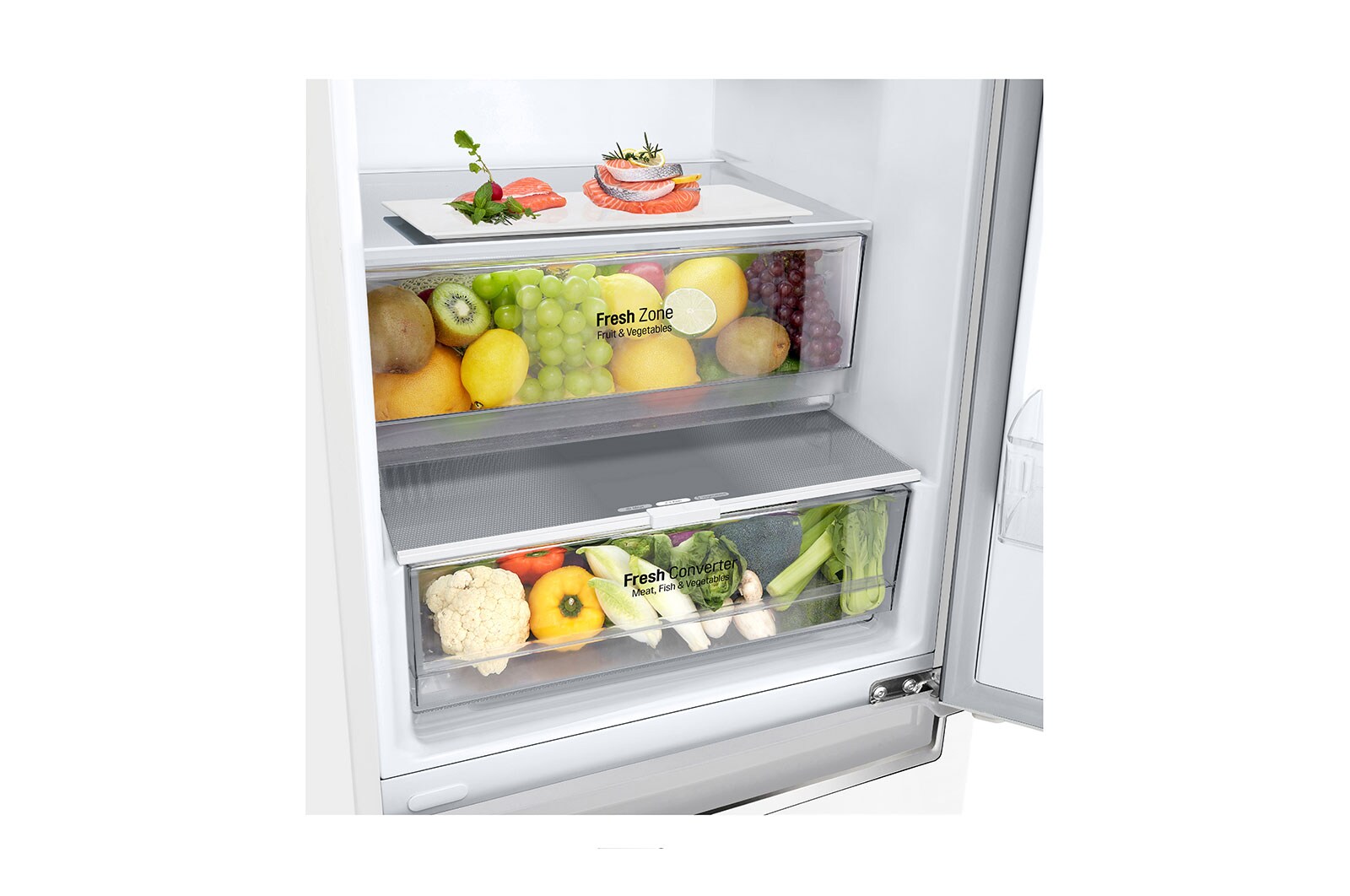 LG Door Cooling+ - Door en door koel | 384L inhoud | Smart Inverter Compressor, GBP62SWNGN