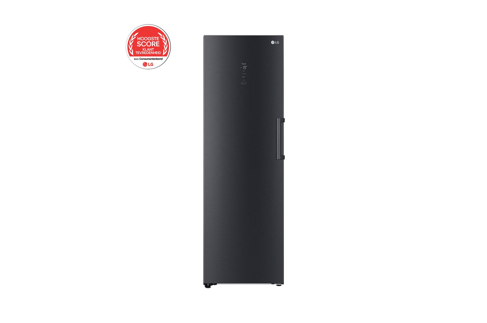 Vooraanzicht van 324L Vriezer vrijstaand Antraciet | Total No Frost | Multi Air Flow | Inverter Linear Compressor GFM61MCCSF