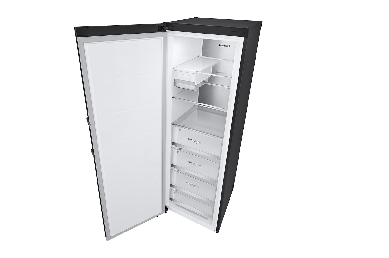 LG 324L Vriezer vrijstaand Antraciet | Total No Frost | Multi Air Flow | Inverter Linear Compressor, GFM61MCCSF