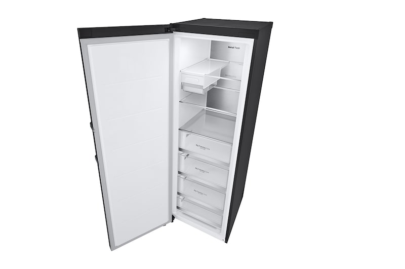 LG 324L Vriezer vrijstaand Antraciet | Total No Frost | Multi Air Flow | Inverter Linear Compressor, GFM61MCCSF