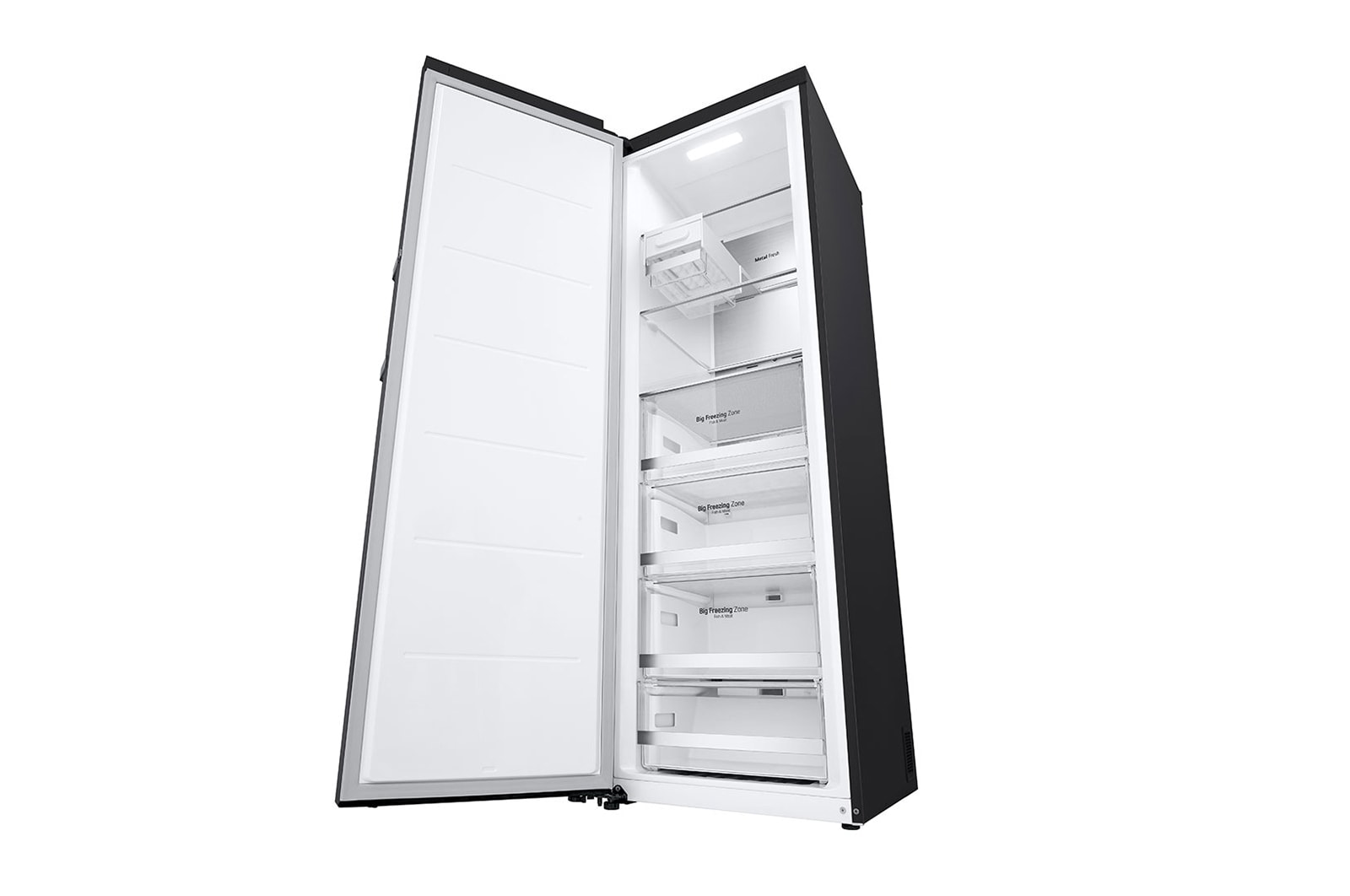 LG 324L Vriezer vrijstaand Antraciet | Total No Frost | Multi Air Flow | Inverter Linear Compressor, GFM61MCCSF