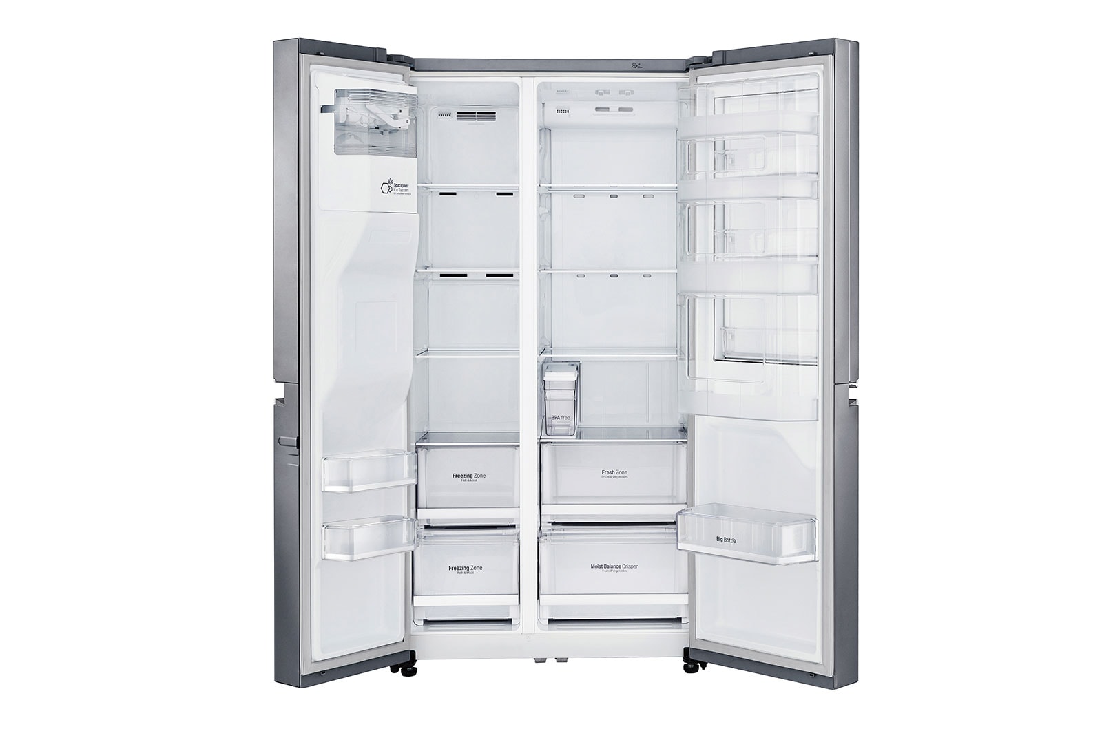 LG 625L inhoud | Door-in-Door™ | Moist Balance Crisper™ | Total No Frost | Water- & ijsdispenser | Inverter Linear Compressor , GSJ461DIDV