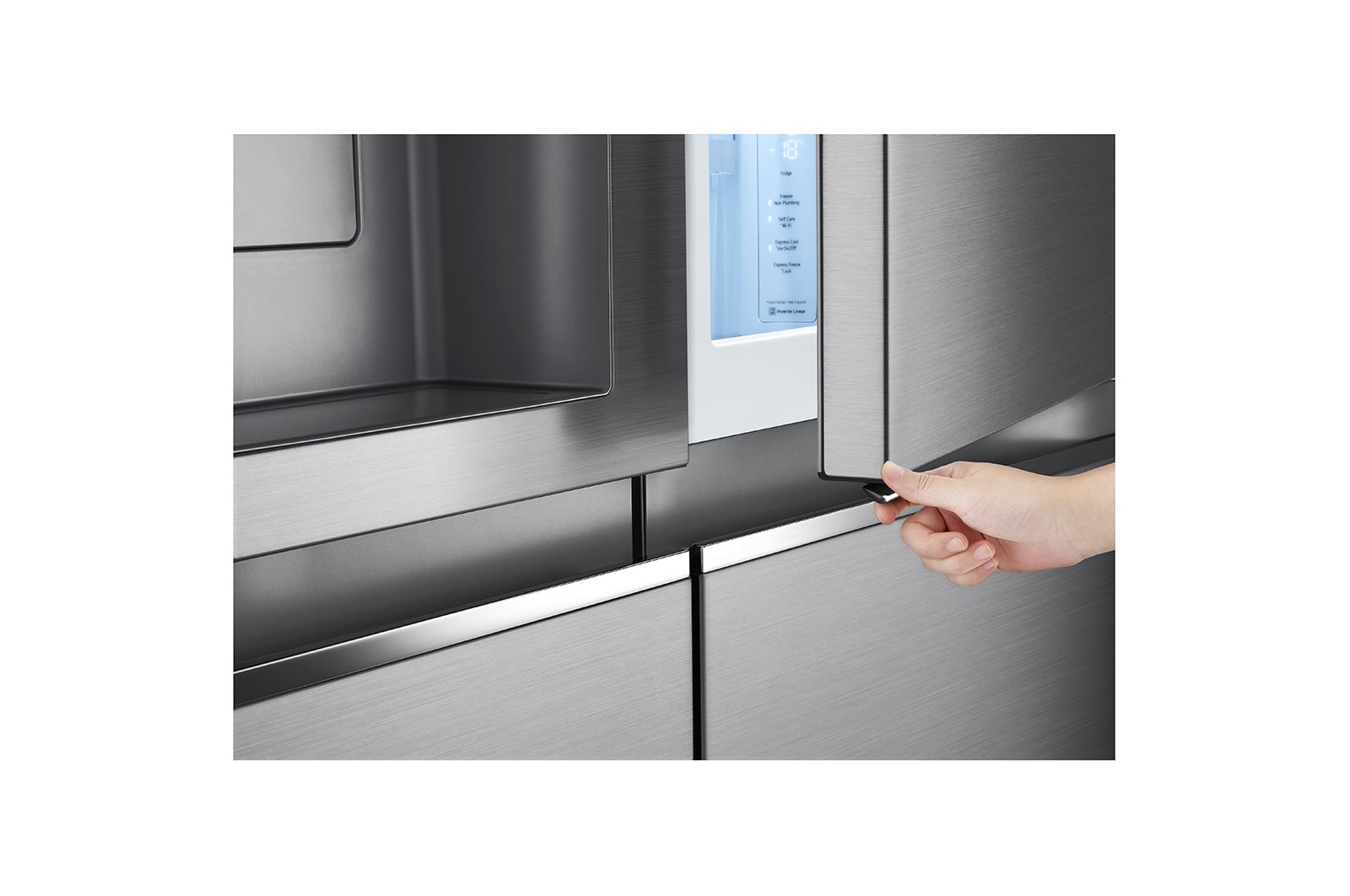 LG 635L inhoud | DoorCooling+™ | Door-in-Door™ | Water- en Ijsdispenser | Total No Frost | Inverter Linear Compressor, GSJV70PZTE