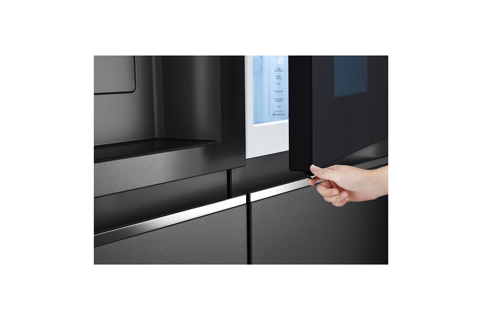 LG 635L inhoud | InstaView™ Door-in-Door™ | DoorCooling+™ | Water- en ijsdispenser met UVnano™ | Total No Frost | Inverter Linear Compressor, GSXV91MCAE