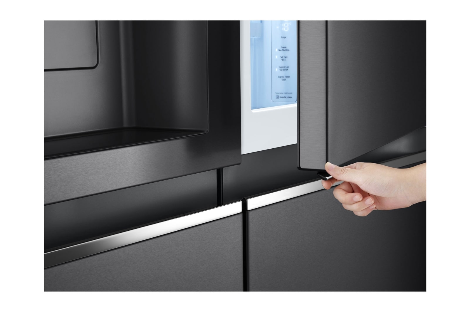 LG 635L inhoud | Door-in-Door™ | DoorCooling+™ | Water- en ijsdispenser met UVnano™ | Total No Frost | Inverter Linear Compressor, GSJV90MCAE