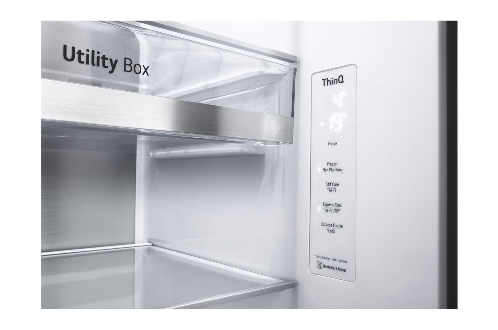 LG 635L inhoud | Door-in-Door™ | DoorCooling+™ | Water- en ijsdispenser met UVnano™ | Total No Frost | Inverter Linear Compressor, GSJV90MCAE