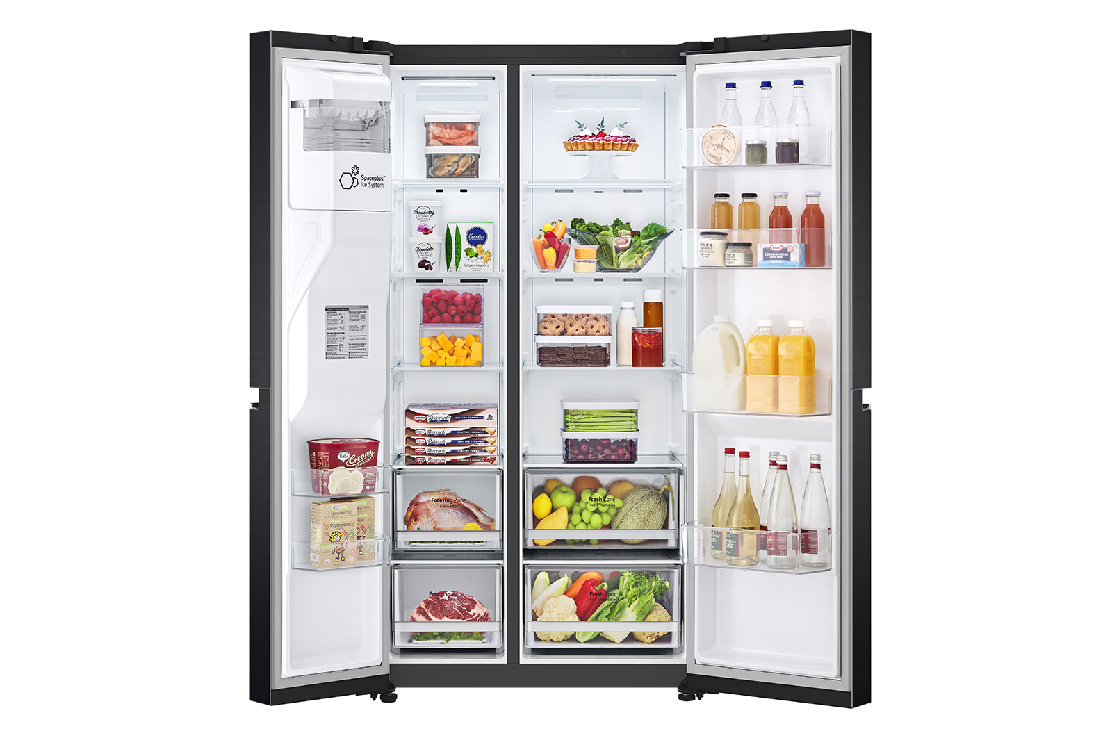 LG 635L inhoud | DoorCooling+™ | Water- en ijsdispenser | Total No Frost | Inverter Linear Compressor, GSLV70MCTE