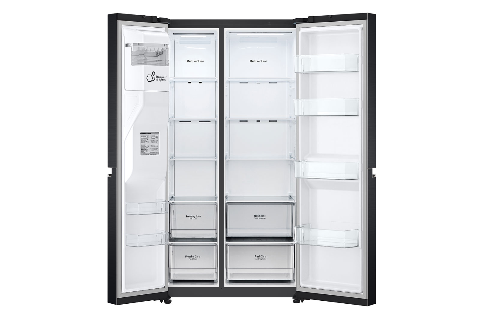 LG 635L inhoud | DoorCooling+™ | Water- en ijsdispenser | Total No Frost | Inverter Linear Compressor, GSLV70MCTE