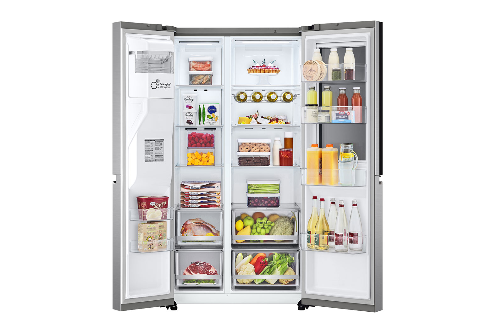 LG 635L Amerikaanse koelkast Zilver | InstaView™ | Door-in-Door™ | DoorCooling+™ | LG NL, GSXV80PZLE