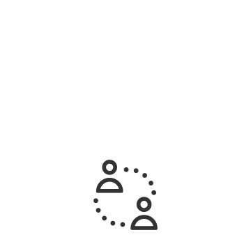 Pictogram gemakkelijke samenwerking.