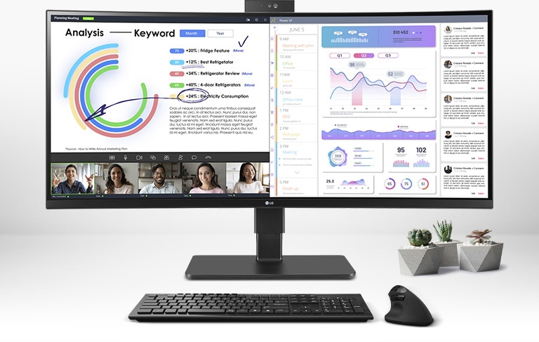 WQHD IPS-display met brede kijkhoek.