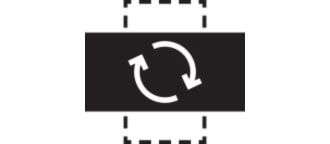 Pictogram Zwenken verstelbaar.
