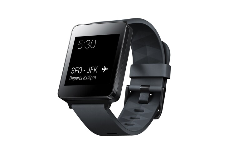 LG De stijlvolle nieuwe LG G Watch is een sprong voorwaarts. Met Android Wear heb je toegang tot al je favoriete apps vanaf je pols. Het scherm staat altijd aan, dus je hoeft het nooit te ontgrendelen. Het is de toekomst om je pols. , LG G Watch (LGW100)