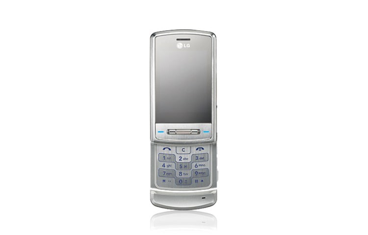LG Shine met metalen behuizing, multifunctionele scrolltoets, Bluetooth, mp3- en videospeler., KE970