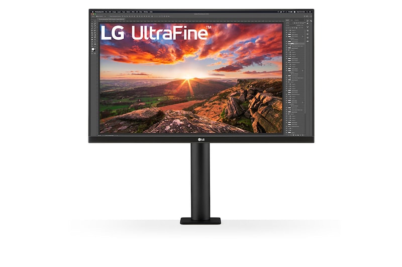 LG 27" LG UHD 4K Ergo IPS monitor met USB Type-C™, 27UN880P-B
