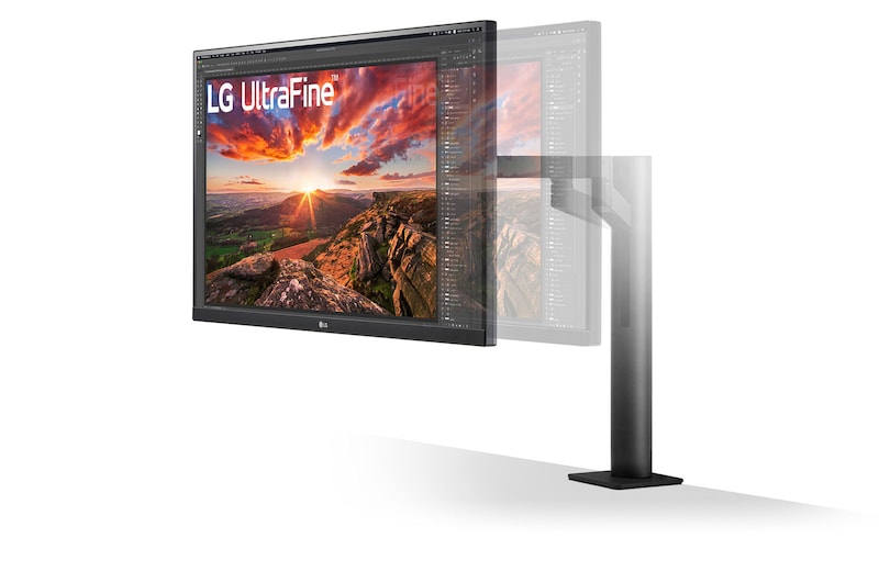 LG 27" LG UHD 4K Ergo IPS monitor met USB Type-C™, 27UN880P-B