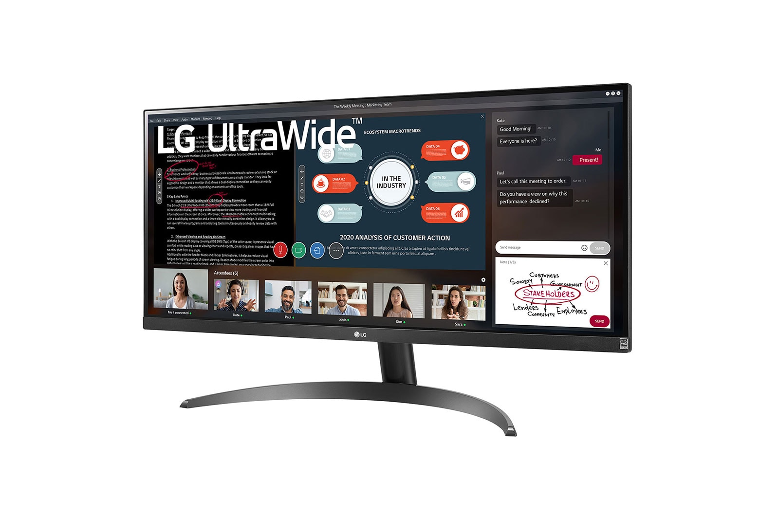 LG 29" LG UltraWide™ FHD IPS-monitor met AMD FreeSync™, 29WP500-B