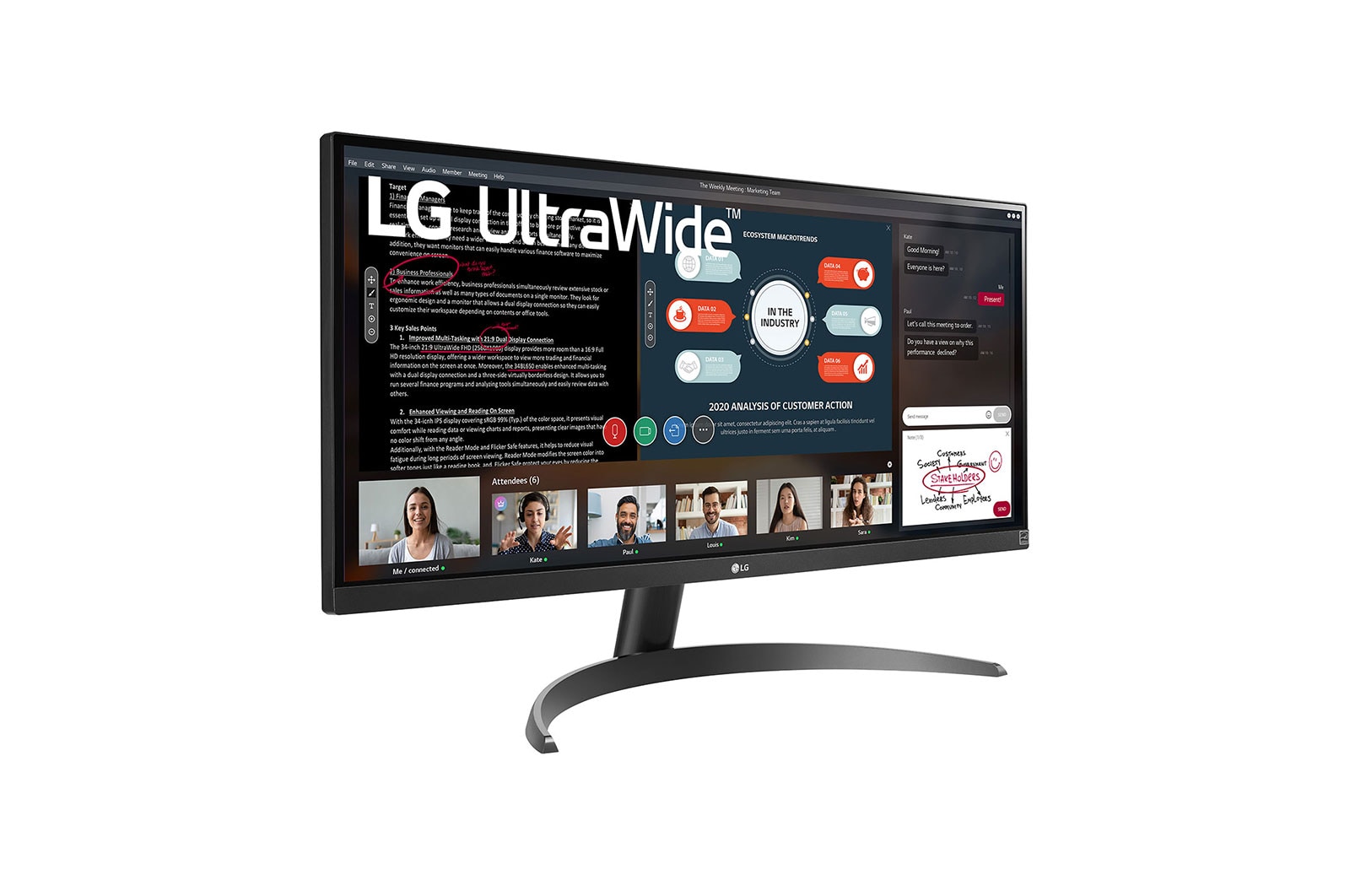 LG 29" LG UltraWide™ FHD IPS-monitor met AMD FreeSync™, 29WP500-B