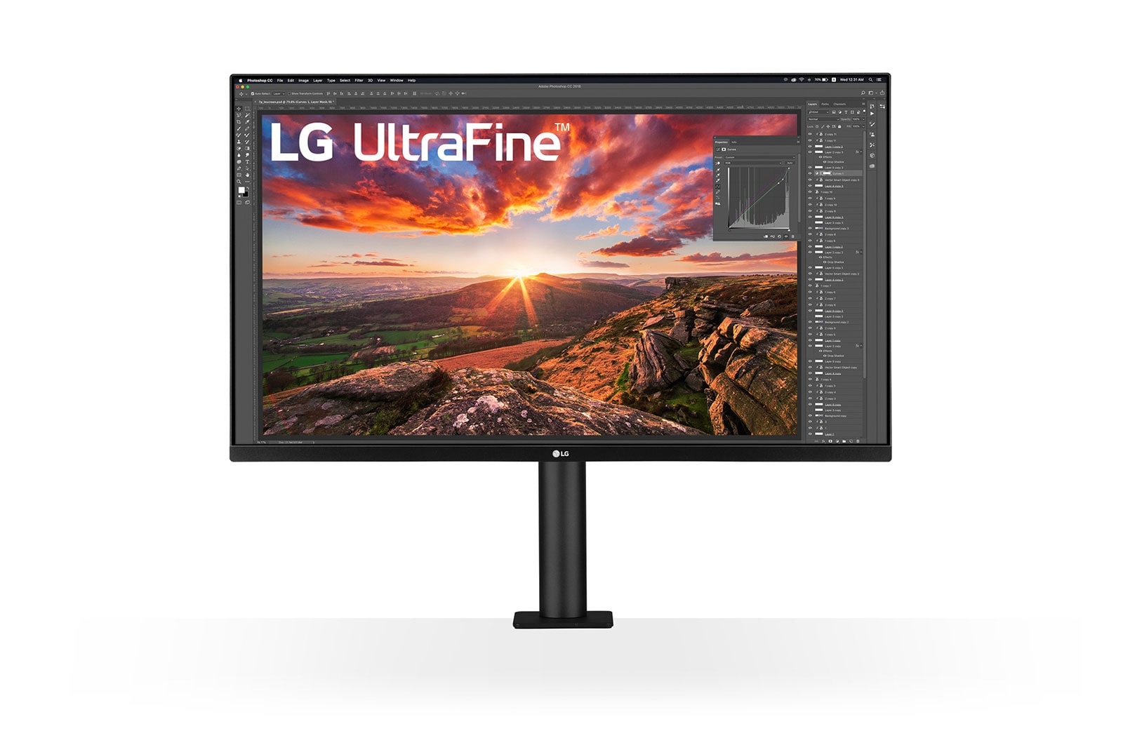 LG 31,5" UHD 4K Ergo IPS-monitor met USB Type-C™, 32UN880-B