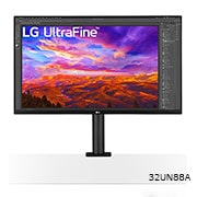 LG 31,5" UHD 4K Ergo IPS-monitor met USB Type-C™, 32UN88A-W